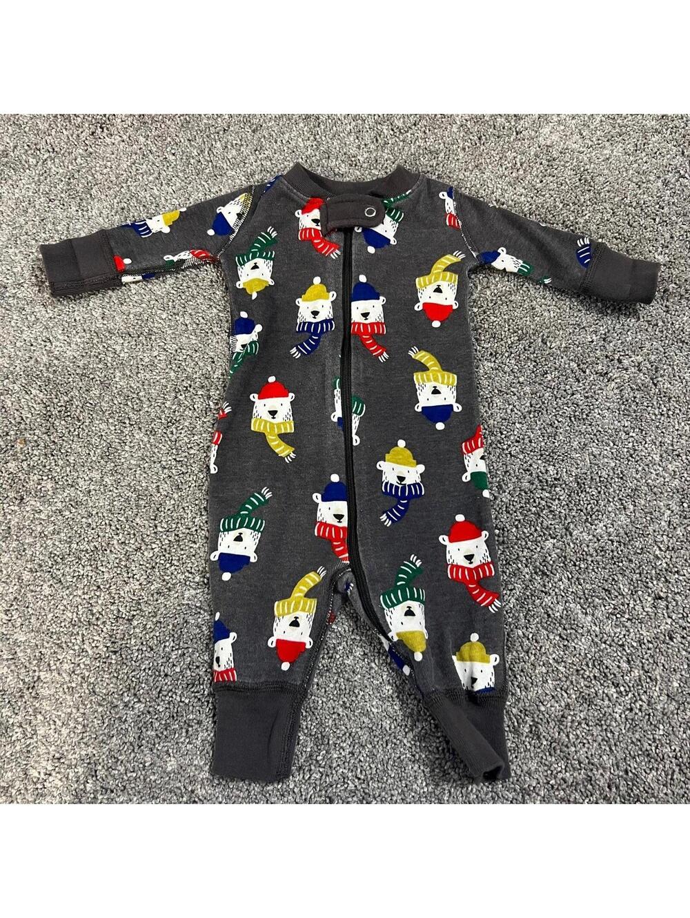 Hanna Andersson Baby Boys Christmas Holiday PJs size 0-3 months